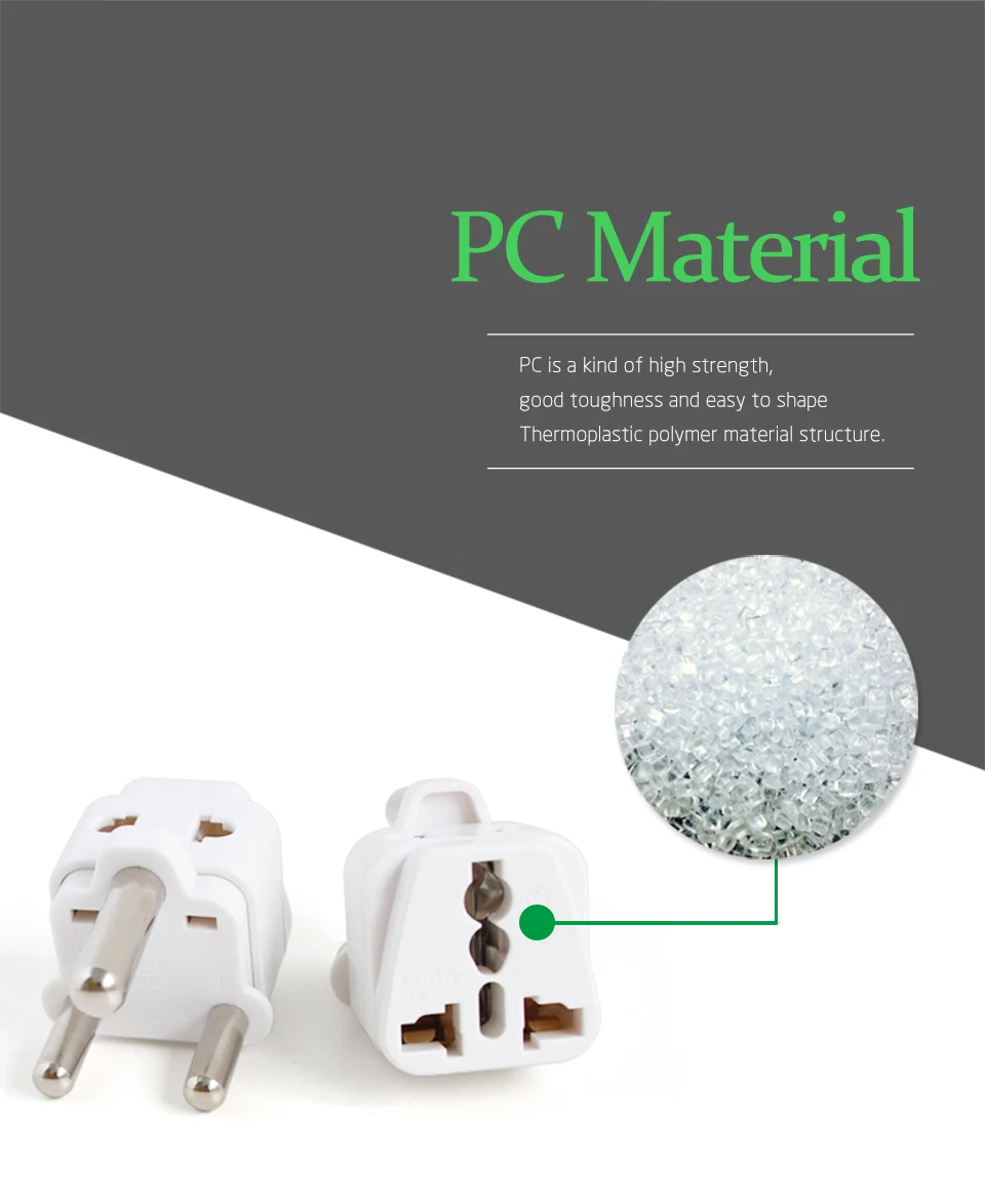 1PC White Converter AU UK US EU To Large South Africa Plug AC Power Outlet Adapter Socket Nepal India Sri Lanka Travel Adaptor (7)