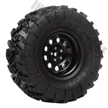 

4Pcs Metal 2.2" Beadlock Rim&Rubber Wheel Tires for 1/10 RC Rock Crawler Axial SCX10 RR10 90053 AX10 Wraith 90056 90045 YETI