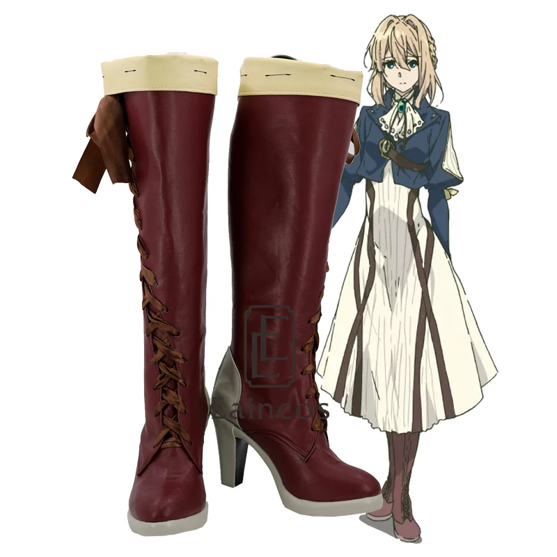 Anime Violet Evergarden Cosplay Party Shoes Women Boots Customized Size | Тематическая одежда и униформа