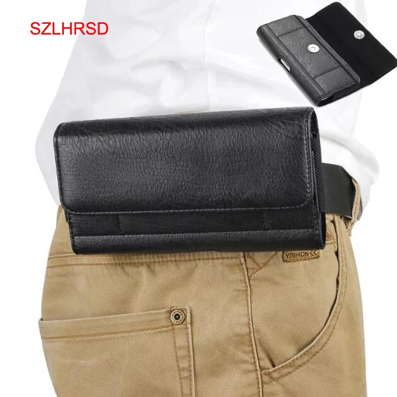 SZLHRSD Classic Black Men's Waist Bag Phone Case Outdoor Protective for Doogee S60 Lite Oukitel K10000 Mix AllCall 2 | Мобильные