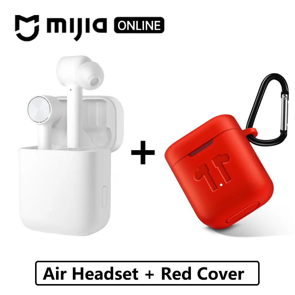 Xiaomi Bluetooth наушники Air TWS ENC активное шумоподавление ANC сенсорное управление Беспроводная стерео-гарнитура с Bluetooth AAC HD звук - Цвет: air-red case