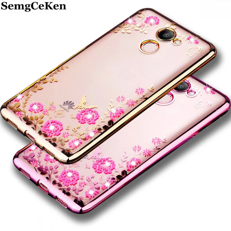 

SemgCeKen silicone case for huawei Y5 y6 y7 prime y9 pro 2018 2019 luxury original gold tpu silicon clear soft coque cover etui