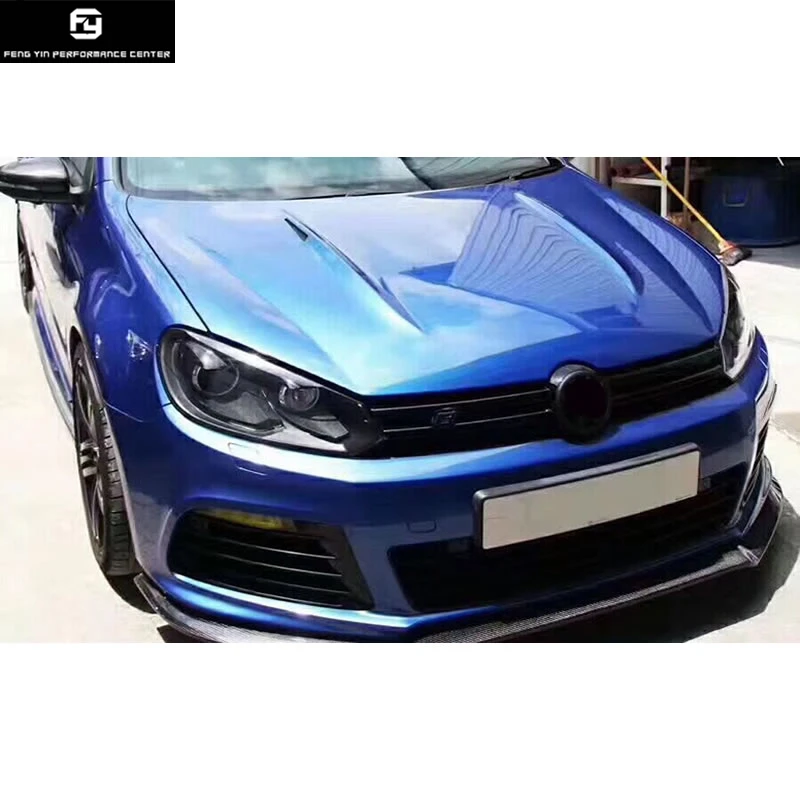 Комплект кузова автомобиля Golf 6 R20 углеродное волокно передняя губа задний диффузор боковые юбки для VW Golf6 MK6 R20 11-13