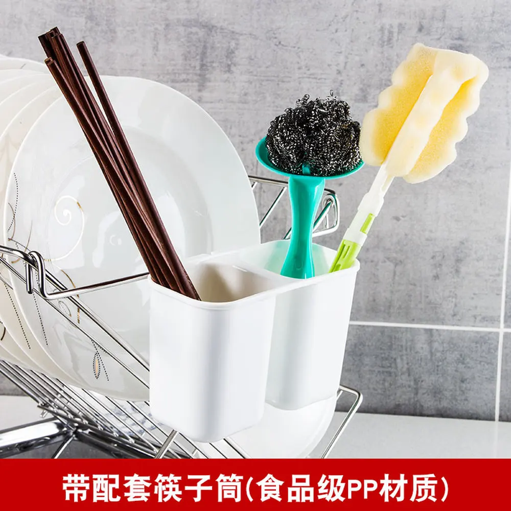  Bowl rack drain rack 304 stainless steel dishes kitchen utensils tableware storage bowl chopsticks  - 32921603773
