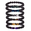 Amader New Volcanic Lava Stone Essential Oil Diffuser Stone Bracelet Men Colorful Arrow Healing Balance Yoga For Women WAB327 ► Photo 1/6