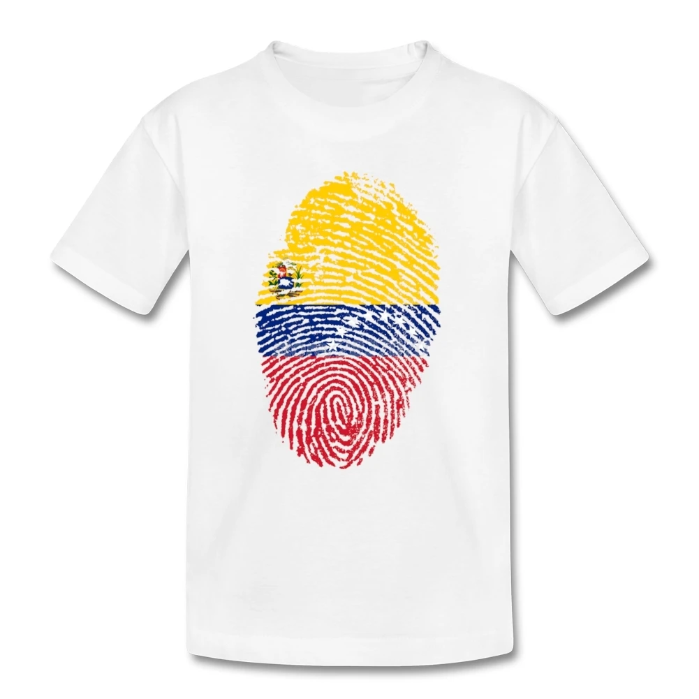 

Venezuela Flag Fingerprint Tee Shirts 100% Cotton  Boy T-shirt For Kids Tailored Toddler T Shirts Enfant Clothes Camiseta