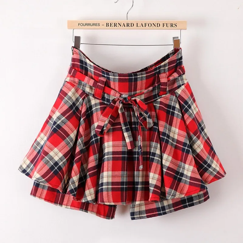 S-2XL, 5 цветов, форменная юбка для женщин, модная клетчатая юбка в консервативном стиле для студенток, милые повседневные японские плиссированные мини-юбки с поясом