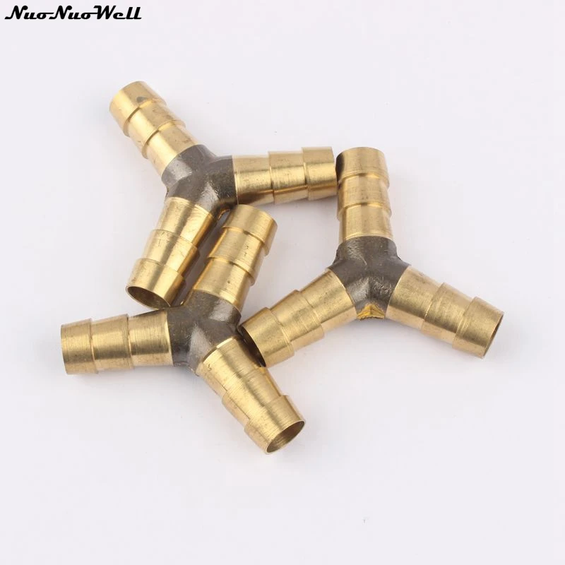 5pcs Copper Y Connectors Hose Splitters Pagoda Tee Joint Brass