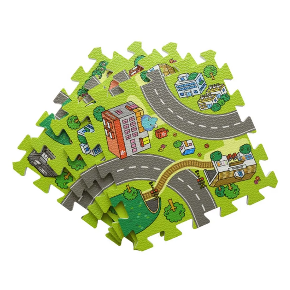 9 шт. каждый 30*30*1 см детский коврик из пены EVA Puzzle дорожные игровые коврики для