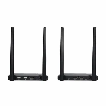 

100m Wireless HDMI Video Audio Transmitter Receiver Kit WIFI HDMI KVM AV Extender Transmission 20~60KHz IR, USB 2.0 & Loop Out