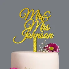 Персонализированные Свадебный торт Топпер на заказ Mr& Mrs торт Топпер деревенская страна шик свадебный торт Топпер