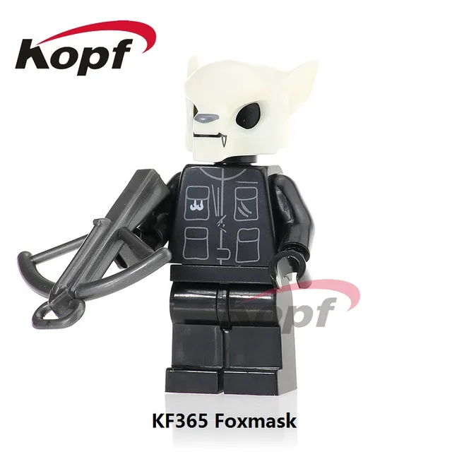 Cheap Single Sale The Horror Theme Movie Foxmask American Crazy Man Here's Jonney Zombie Building Blocks Children Toys Gift KF365