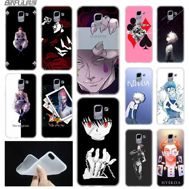 

case Soft Cover TPU Coque For Samsung Galaxy J6 J8 J5 J7 J4 Core Plus 2018 2016 2017 EU Prime Pro Ace Hunter X Hunter Logo