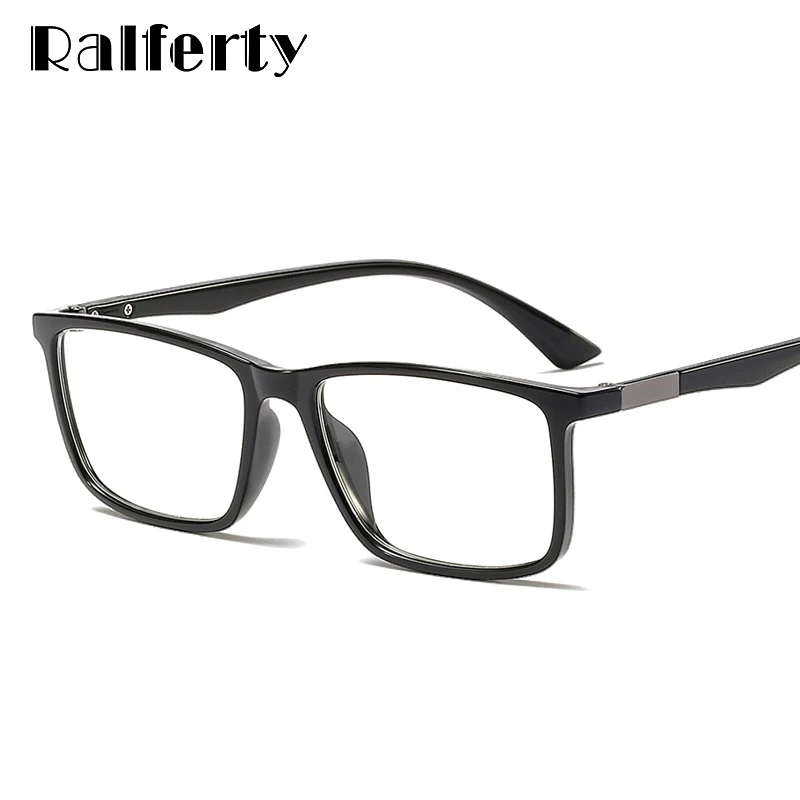 

Ralferty Optical Glasses Frame Men Square Designer TR90 Eyeglasses Ultralight Prescription Glasses Myopia oculos de grau F8005