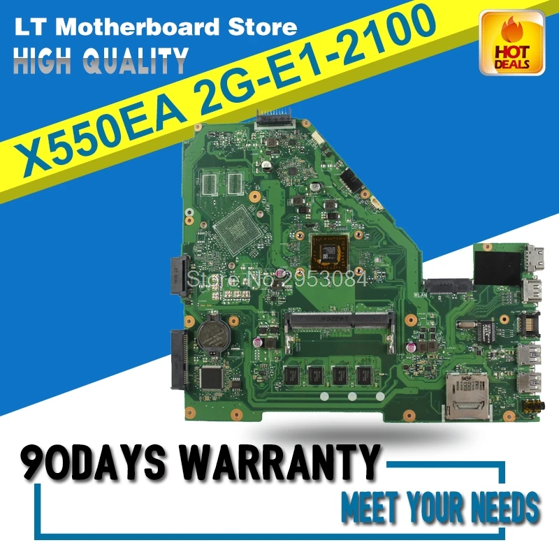 X550EA Laptop Motherboard For Asus X550E X552EA X552E A552E REV2.0 Mainboard With 2G-E1-2100 100% Work S-4 | Компьютеры и офис