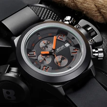 Sport Montres JEDIR Hommes de Mode Casual Quartz-montre Bracelet En Silicone Multifonction Armée Militaire Hodinky Hommes Montre Homme 2017