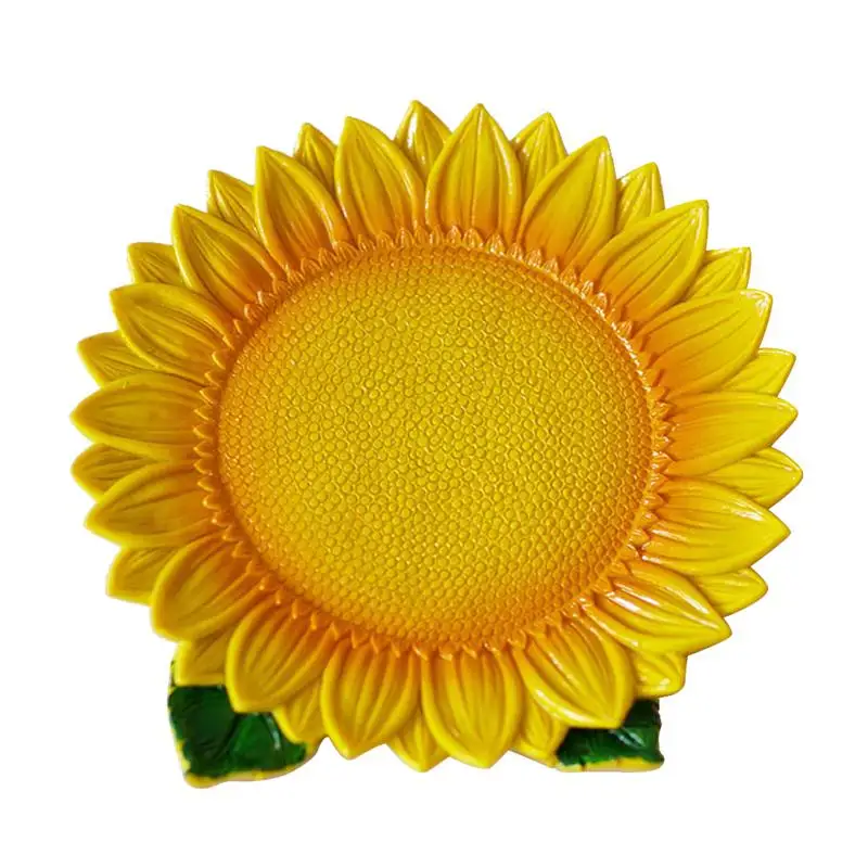1 шт. полимерная тарелка желтый подсолнух имитация растений декоративная тарелка поднос домашнее украшение фигурки миниатюры