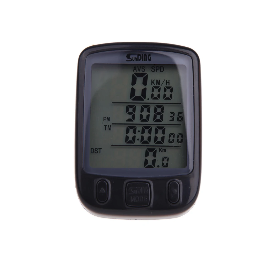 

Sunding Wireless Bicycle Computer Cycle Bicycle Speed Meter Stopwatch Waterproof Backlight Odometer LCD Backlit Bike Speedometer