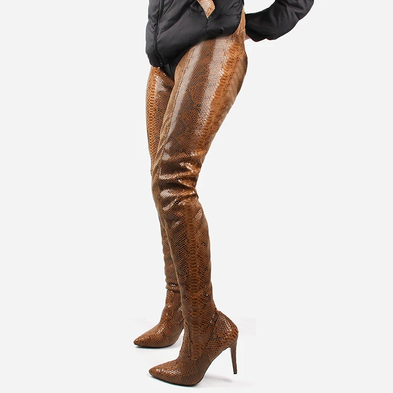 2019 New Fetish Shoes Women Extreme Long Waist Botas Sexy Thin High Heels Spring/autumn Rihanna Crotch Thigh High Boots