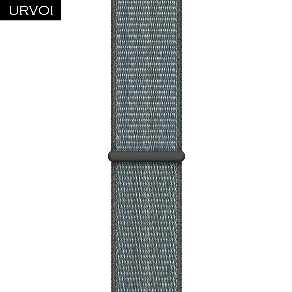 URVOI Спортивная петля для apple watch band series 5 4 3 2 1 светоотражающий ремешок для iwatch двухслойный дышащий тканый нейлон осень - Цвет ремешка: Storm Gray