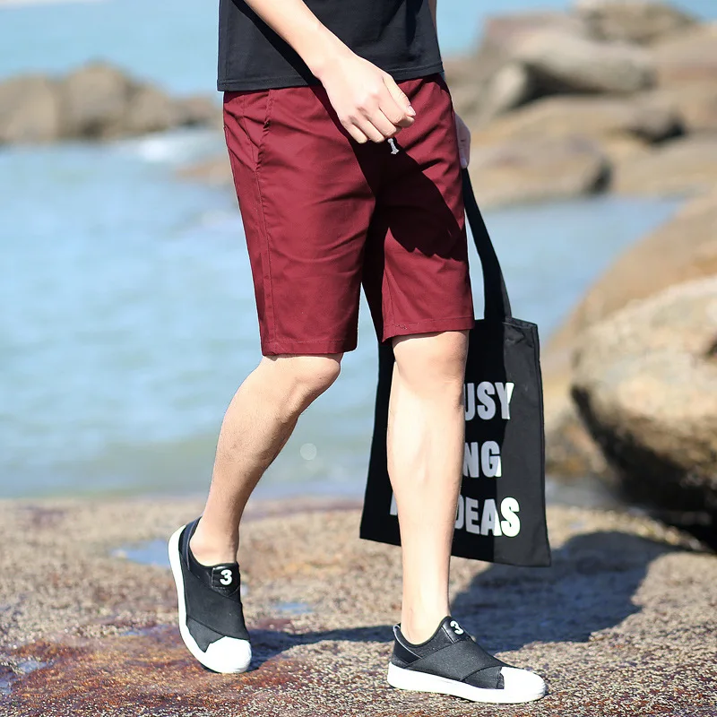 Повседневные мужские шорты до колена удобные летние свободные шорты с эластичной резинкой на талии большие размеры короткие Hombre