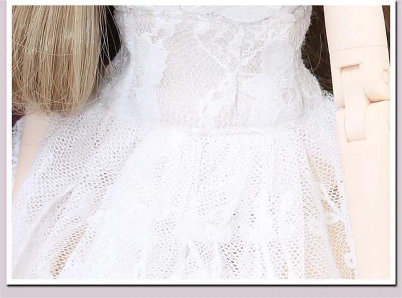 Хорошая цена, Заказная кукла BJD, 1/4, резиновая фигурка, кукла, игрушки для девочек, 45 см, кукла для тела, в белой юбке и с длинными волосами