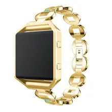 HL роскошный сплав кристалл часы ремешок с металлической рамкой для Fitbit Blaze Прямая oct24
