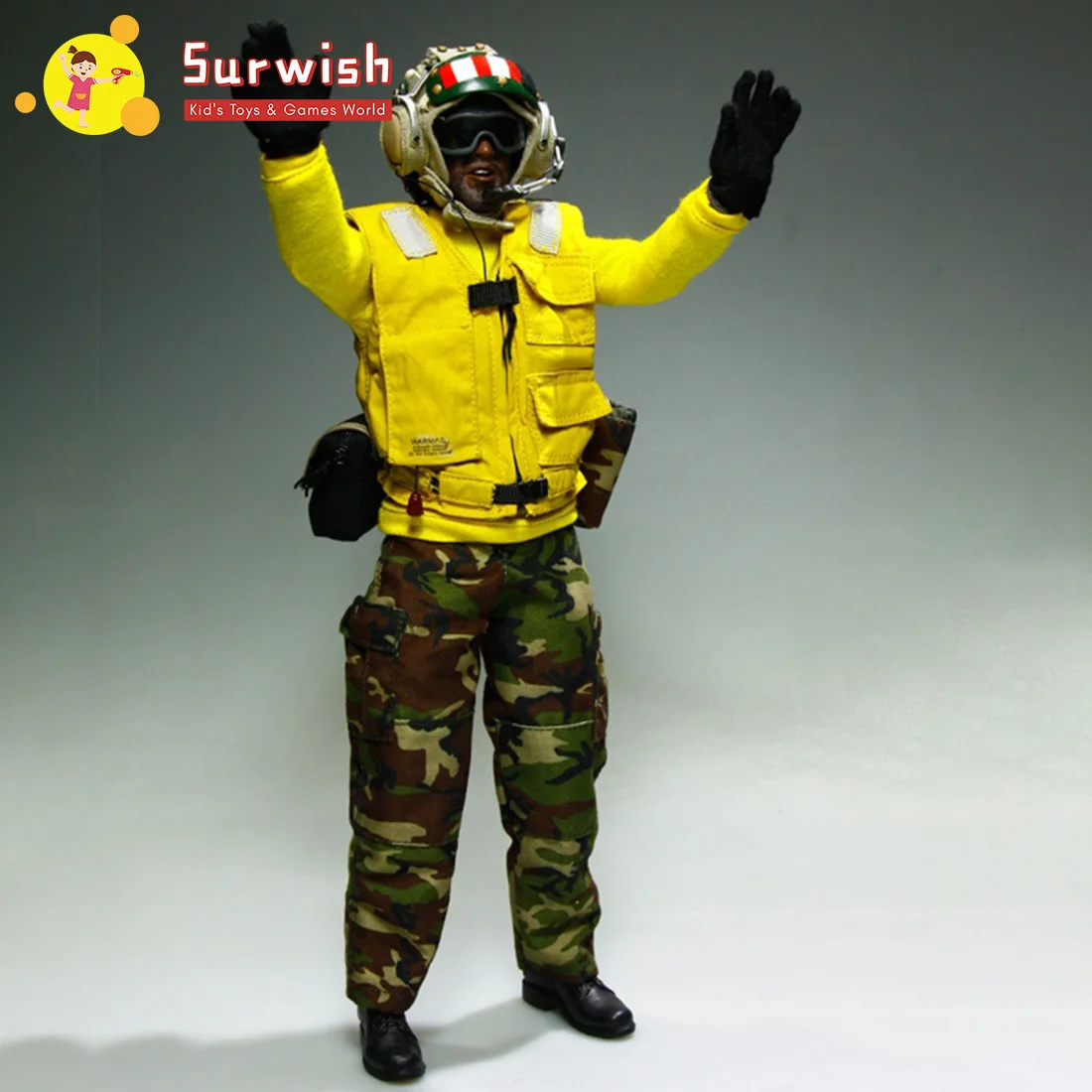 

Surwish 1/6 Scale Veryhot Movable Soldier Action Figure Suit Accssories Aircraft Handler Clothes For 12" Soldier Military Model