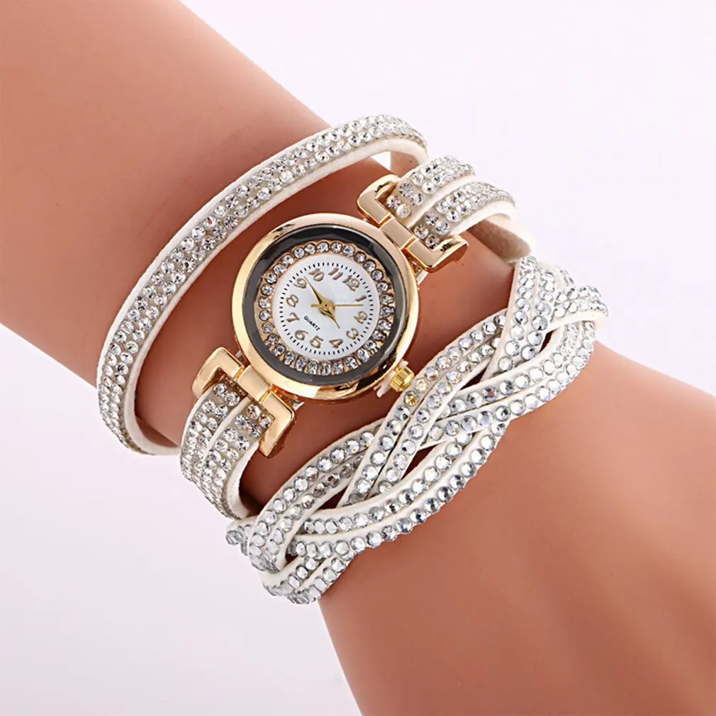

Rhinestone Bracelet Watch Women Charm Shiny Slim Strap Ethnic Geneva Style Bracelets & Bangles Vintage Lady Jewelry GiftSimple
