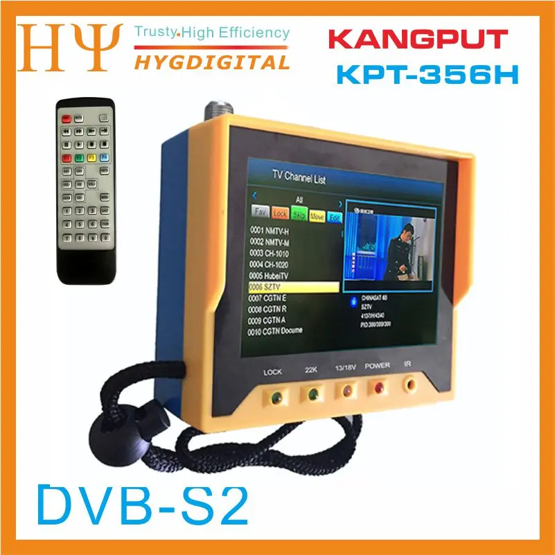 [Подлинный] KPT-356H 3,5 inchHandheld TFT lcd Многофункциональный(DVB-S/S2) цифровой спутниковый искатель лучше satelink WS-6906 6933