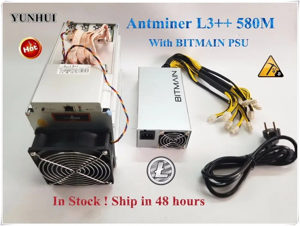 Bitmain новейший ANTMINER L3++ 580M(с BITMIAN APW3++ 1600W psu) Scrypt Miner LTC Mining Machine лучше, чем ANTMINER L3 L3