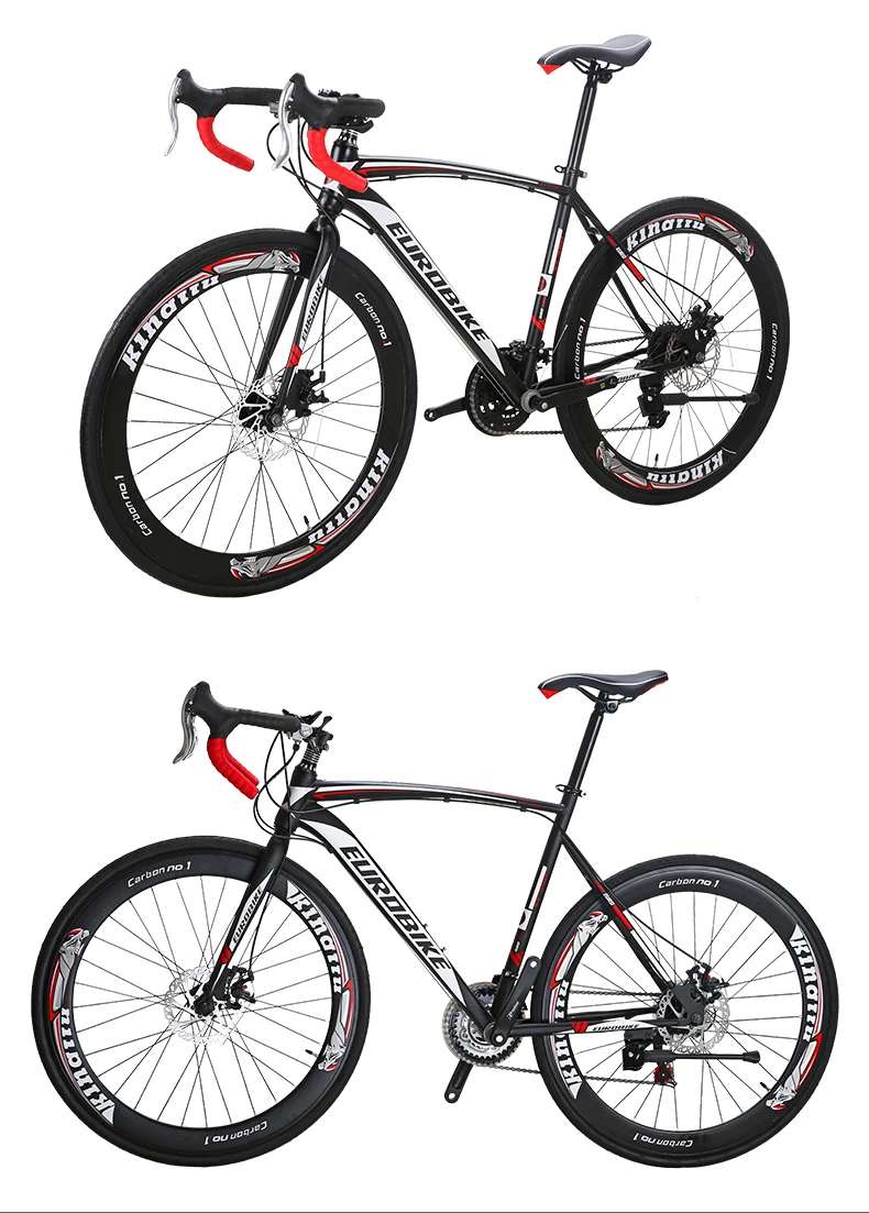 Best EUROBIKE 21 Speed 700C Road Bicycle Dual Disc Brake Road Bike Frame size 54cm Road Bicycle 4