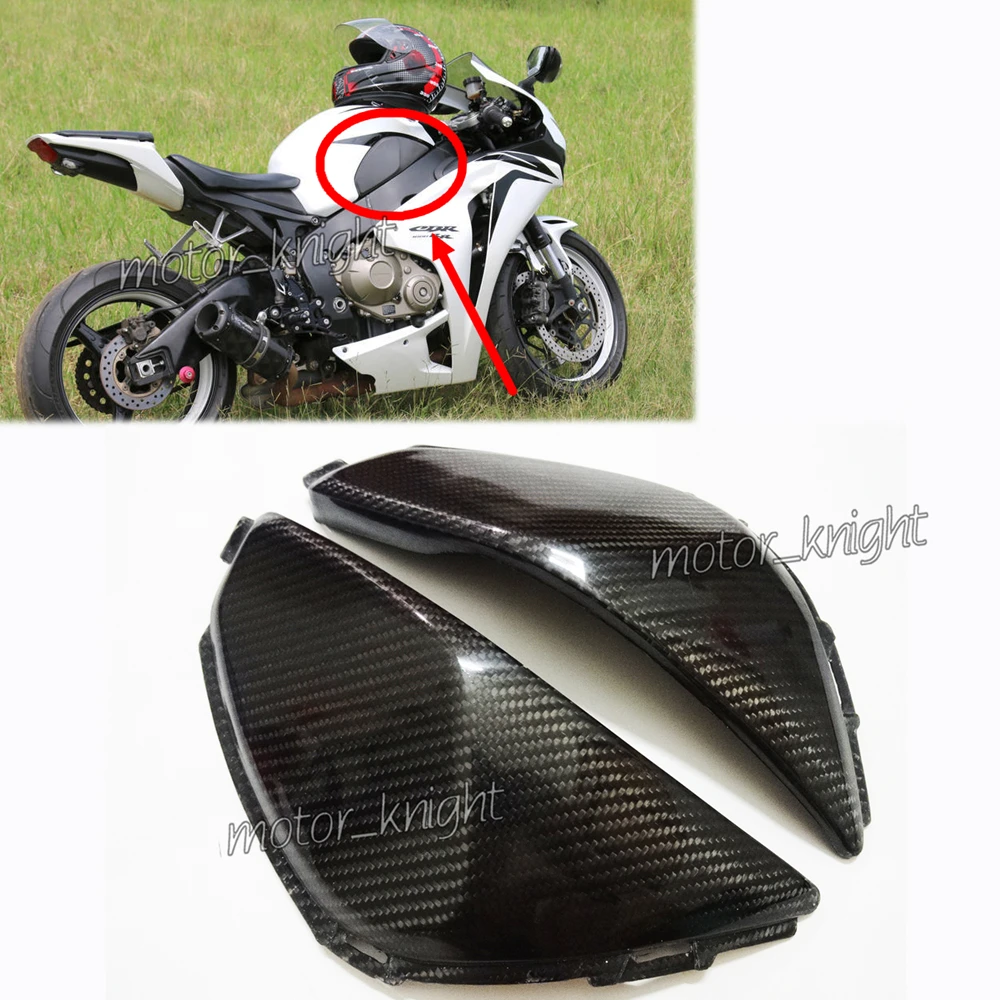 Для 2008 2009 2010 2011 Honda CBR1000RR углеродного волокна Бензобак сбоку Панель крышки обтекателя