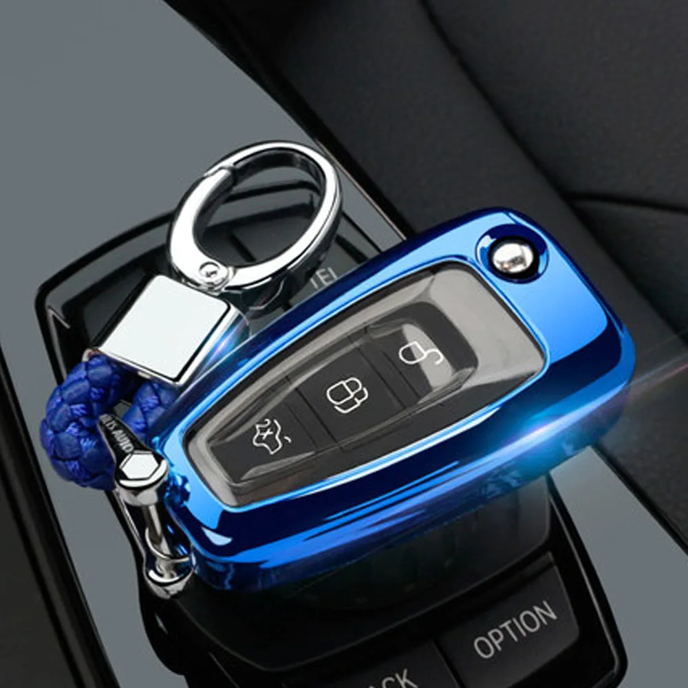 

Fits Perfect Filp Folding Soft TPU keyfob For Ford C-Max S-Max Focus 3 MK3/Galaxy Mondeo Transit Fiesta 3 Buttons key Pad