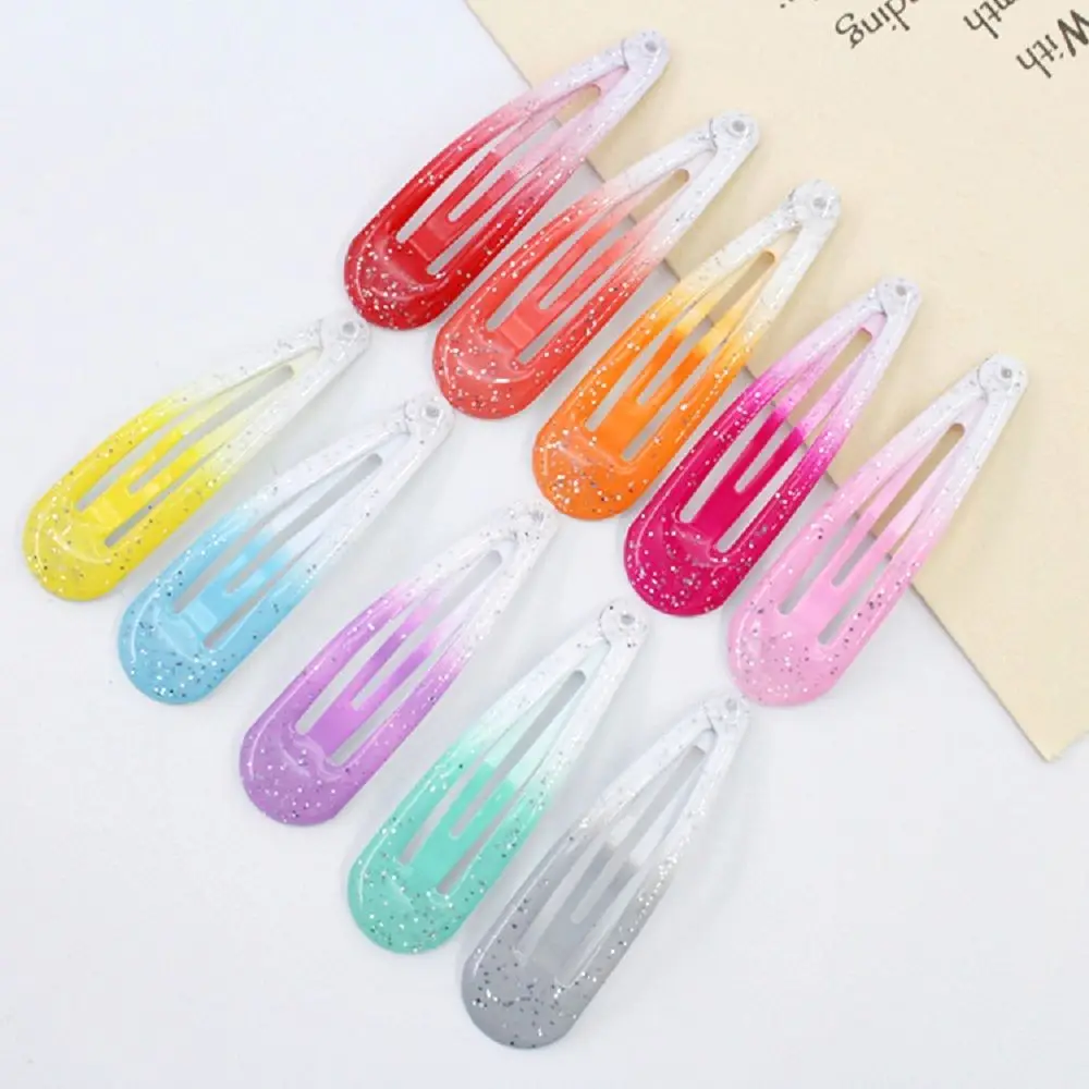 1 PC Glitter Gradient Color Girls Baby Hairpins Hair Clips Kid Barrettes Bobby Pins Headwear Children Accessories Baby BB Clips