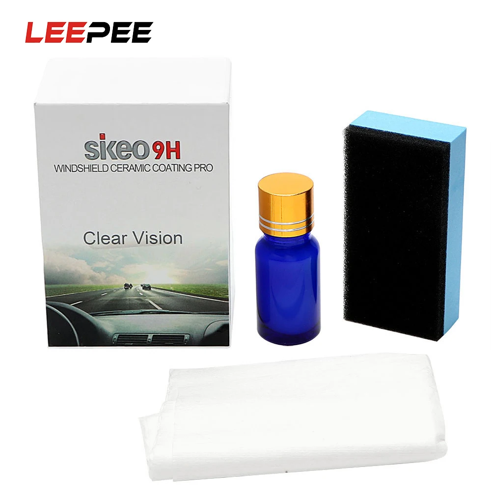 LEEPEE Car Polish Auto Window Glass Coating Glasscoat 9H Auto Detailing