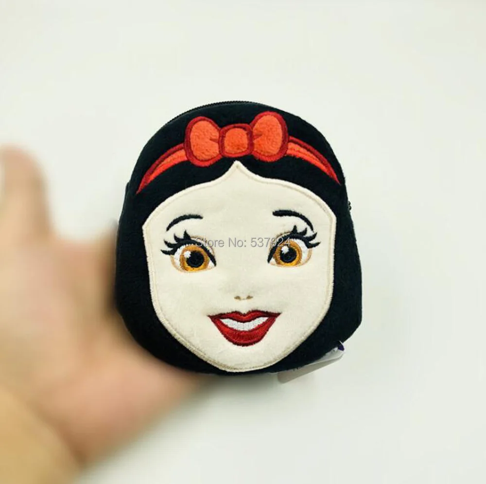 New 20Pcs 3Styles Snow White Rapunzel Ariel Princess 4" 10CM Plush Coin Bag