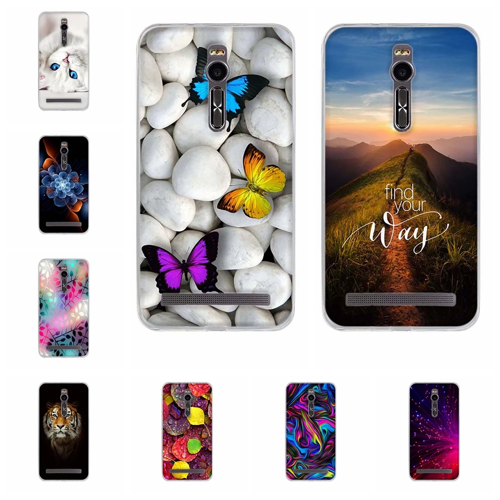 Thin 3D Case For Asus Zenfone 2 ZE551ML Phone Silicone Printing Cover Shell Coque | Мобильные телефоны и аксессуары