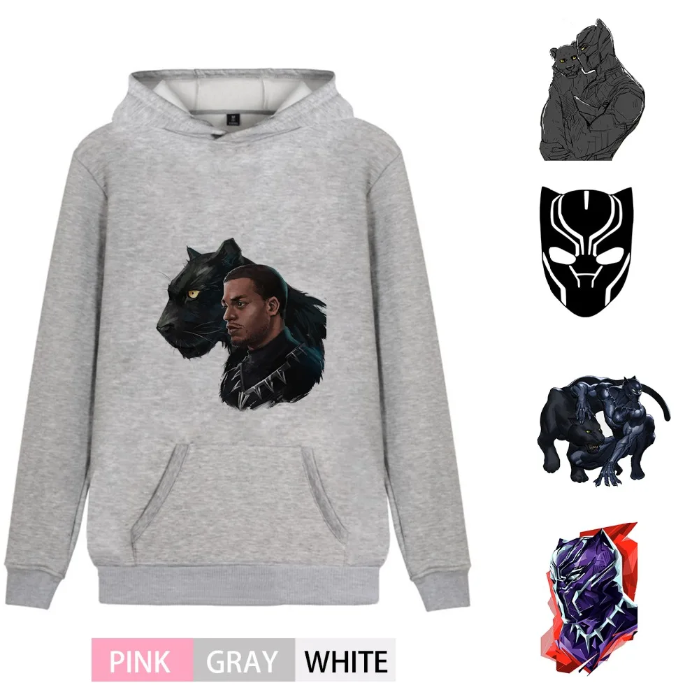 

Black Panther Marvel Movie Pattern Personalise FlannelsMen/womansale Anime Hoodie Kangaroo Pocket Leisure Teen Pullover A193291