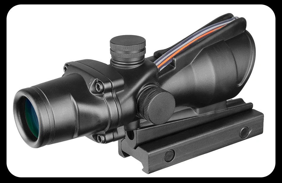 Дропшиппинг Охотничий Прицел ACOG 4X32 оптика красный освещенный точечный элемент шеврон гравированный сетка тактический оптический прицел