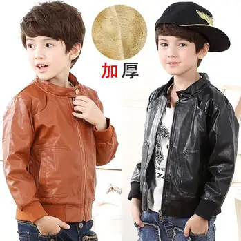 

Boys PU Coat Children Kids Winter Thick Fleece PU Leather Jackets Baby Boys Clothes Warm Boys Clothing Outwear 3 4 5 6 8 10 Year