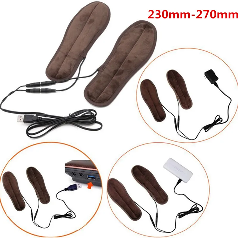 Winter USB Electric Heated Shoe Insoles Warm Socks Feet Heater USB Foot Warmer Pads