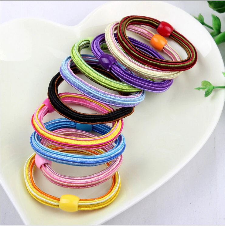 High elastic hair bands color matching thick hair rope good quolity