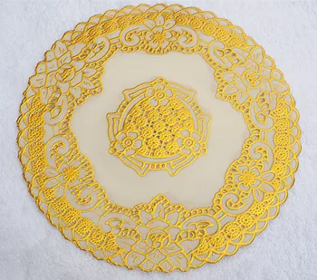 

Diameter 16cm PVC Mat for plate bowl table hotel dining cushion ashtray vase Place mats/Heat-insulated Waterproof (8 pieces/lot)