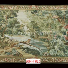 4.9 'x6. 5' шерсти ручной работы гобелен aubusson гобелен ковер, настенный гобелен шерсть гобелен картины