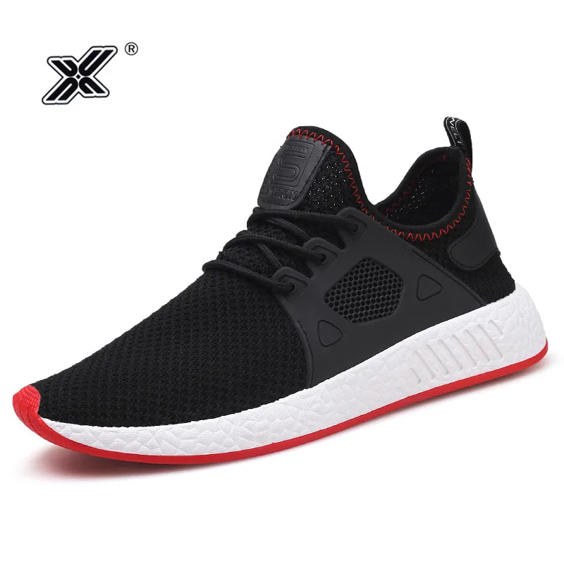 

X 2019 Sneakers New Fashion Summer Red Rubber Men Shoes Trainers Breathable Mesh Lace-up Platform Men Sneakers zapatillas hombre