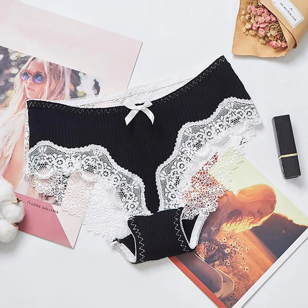 Sexy Lace Panties Women Fashion Lingerie Tempting Pretty Briefs High