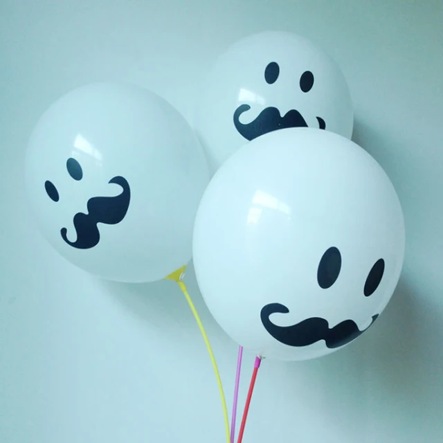 Ballons en Latex à la moustache 12 pouces, 100 pièces/lot, à