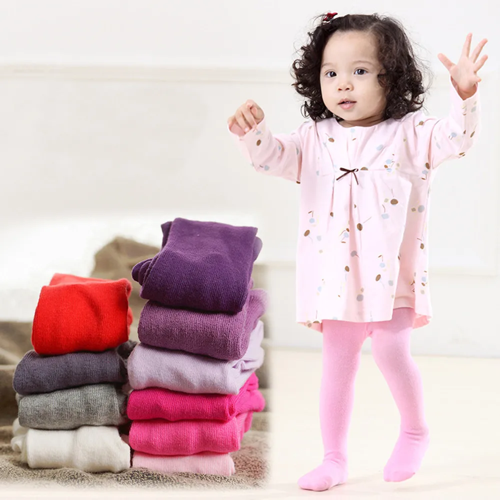 

Newborn Baby Girl Elastic Striped Solid Panty-hose Leggings Warm Stockings leggins girls 2018 New