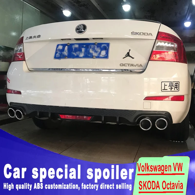 4 vents big rear spoiler 2015 2016 2017 For Volkswagen SKODA Octavia by